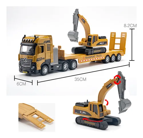 Transportadores De Excavadoras Miniautos Con Luces Y Sonido