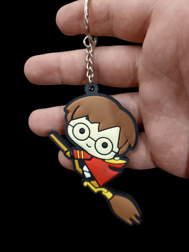 Llavero Harry Potter Goma Importado Chibi Sweet Escoba Harry Potter