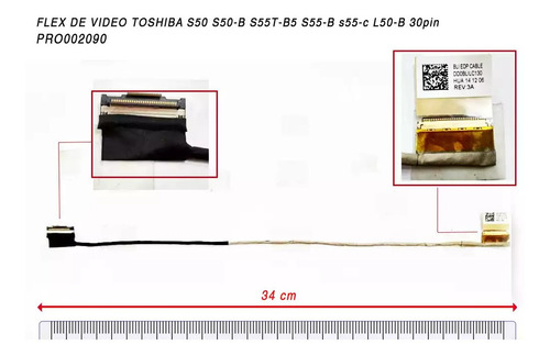 Flex De Video Toshiba S50 S50-b S55t-b5 S55-b S55-c L50-b 