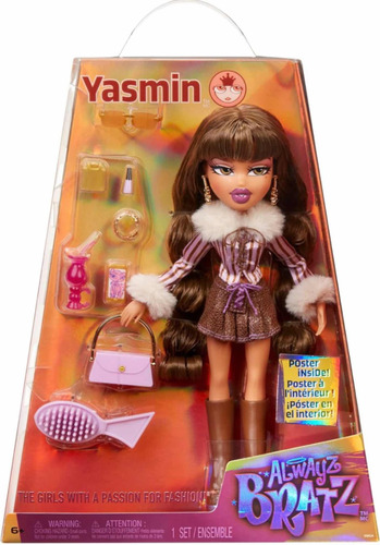 Muñeca Bratz Yasmín Edición Always Con Accesorios Y Póster.