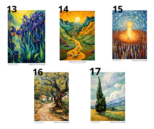 3 Laminas Imprimibles Para Cuadros Inspiradas En Van Gogh