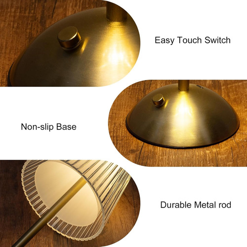 Lámpara De Mesa, Lámpara De Mesa Led Inalámbrica Portátil Co