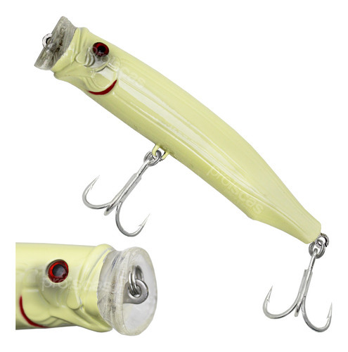 Isca Artificial Albatroz Popper Maguro 12cm 30g Tipo Feed Cor Osso - AF05