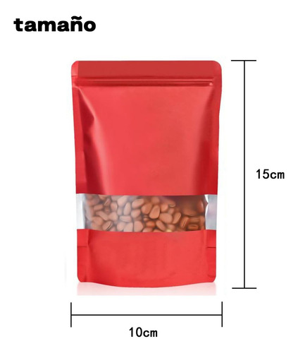 200 Piezas Bolsas Pouch Resellables De Aluminio Con Ventana