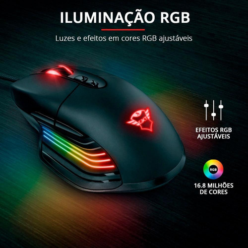 Mouse Gamer Fps Trust Xidon 10000 Dpi Rgb