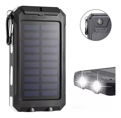 Bateria Power Bank Solar   Linterna 15000 Mah 