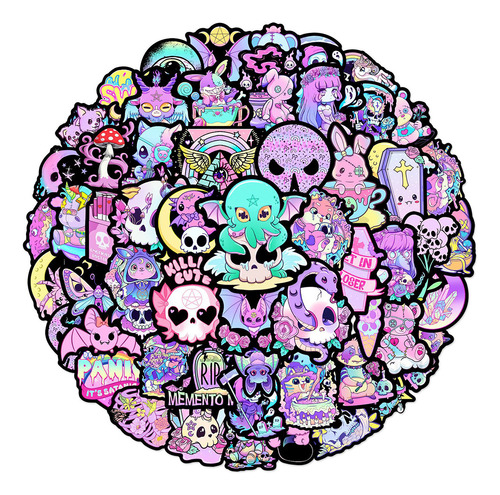 Adesivos De Desenhos Animados De Terror Da Série Dark Gót
