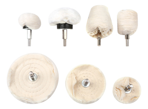 Roda De Polimento: Aço, Vidro, Cobre, Alumínio, 7 Peças, Kit
