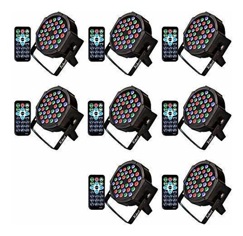 Kebert Par Lights, 36 X 1w Rgb Led Dj Stage Lights Con Contr