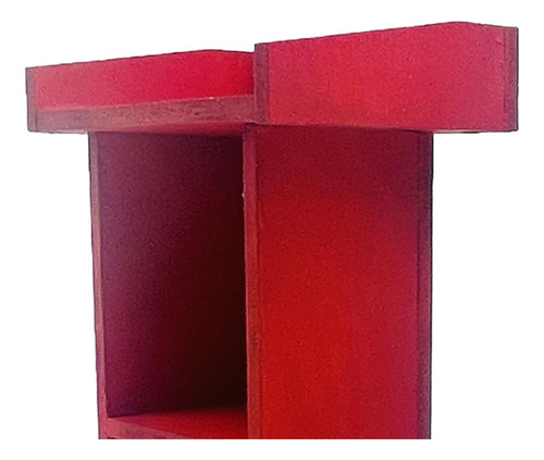 Soporte De Madera Para Casa De Muñecas En Escala 1:12, Rojo