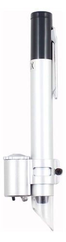 . Caneta De Microscópio Tipo Micropen 50x Mini Lupa Led