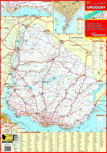 Mapa  De Rutas Del Uruguay