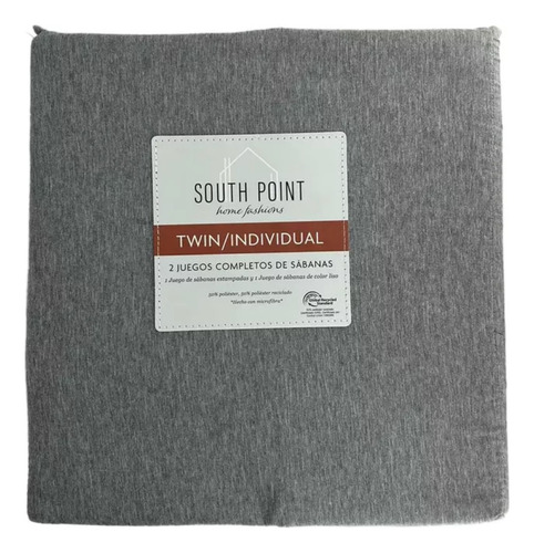 Juegos 2sabanas Individual Microfibra Extrasuave Premium 6pz Color Gris Oscuro Diseño De La Tela Liso