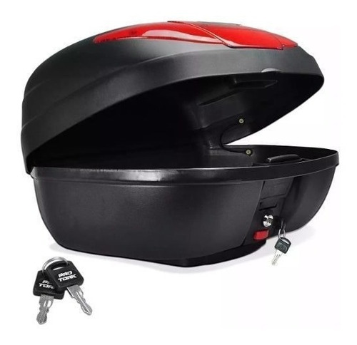 Imagem 2 de 5 de Bau Moto Caixa Bauleto 45 Litros Pro Tork + Base Fixação
