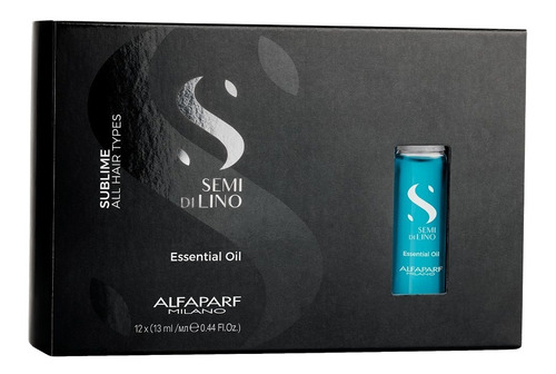 Semi Di Lino Essential Oil Ampola Azul Cx C/ 12  - Alfaparf