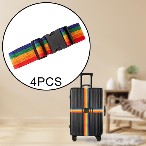 4 Uds Correas De Equipaje Cinturones De Viaje Arcoíris