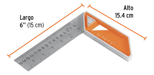 Escuadra Para Carpintero 6 PuLG. Try Square Truper Ec-6