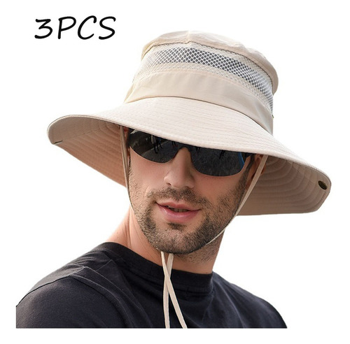 Sombrero De Sol De 3 Piezas Sombrero De Pescador Para Deport