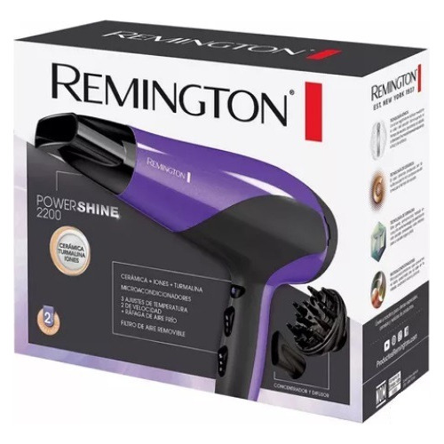 Secador De Cabello Remington 2.200 W - D3190 Violeta 125v 