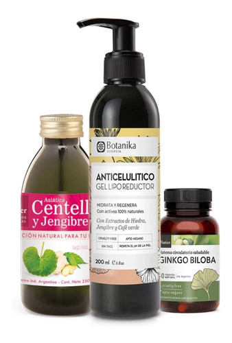 Plan Celulitis Natier Centella+gel Anticelulit+ginkgo Biloba