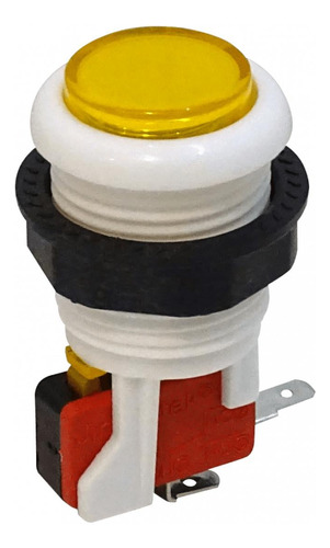 Botón Pulsador Amarillo 27mm Arcade Clickbox