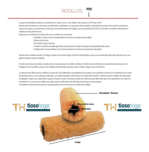 Imagen 5 de 10 de Rodillo Pelo Corto Galgo Elefante N 22 Pared + Latex 20 Lts
