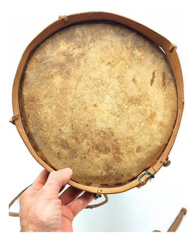 Bombo Artesanal De Madera Parches Cuero - Varios (Usado)
