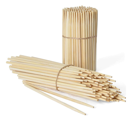 Brochetas De Bambú Natural De 8 Pulgadas, Aptos Para Niños/v