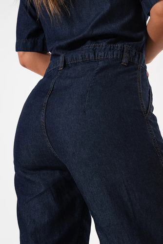 Enterito Mono Mujer Jean Rigido Camisero Solmaint Her Azul Oscuro 48