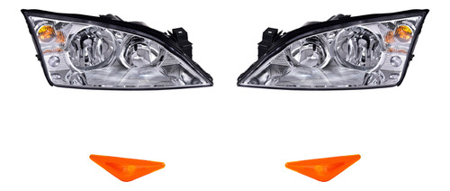 2 Faros + 2 Cuartos Depo P/ Ford Mondeo Del 2001 Al 2003