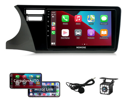 Estéreo Car Play 4+64gb Para Honda City 2014-2019 Gps 4g /.
