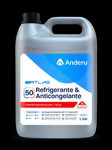 Refrigerante & Anticongelante Atlas 50% Rojo 