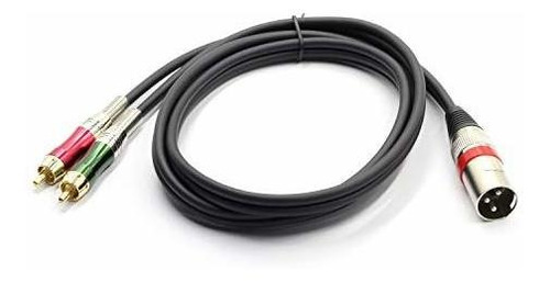 Siyear Xlr Macho A 2 X Phono Rca Conector De Cable Y Cable D