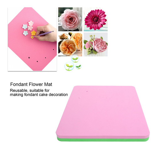 Almohadilla Para Modelar Flores Fondant, 5 Agujeros, Rectang