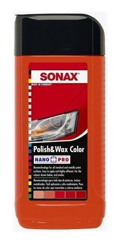 Imagen 1 de 8 de Sonax Polish & Wax Cera Color Rojo - Allshine