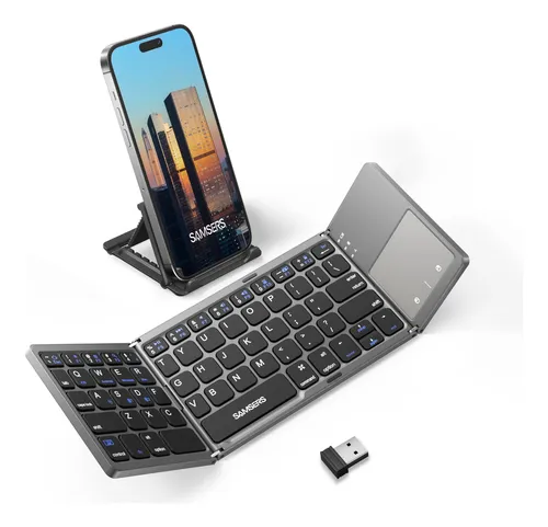 Teclado Bluetooth Plegable Multidispositivo Con Panel Táctil