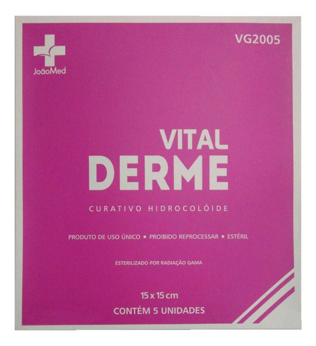 Curativo Vital Derme 15x15 - Pacote Com 5 Unidades