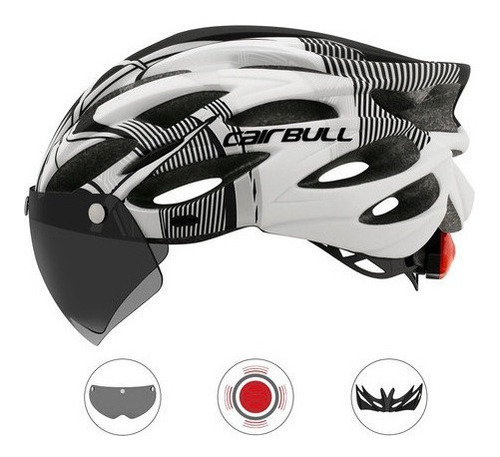 Cairbull - Casco De Bicicleta De Montaña Con Lentes