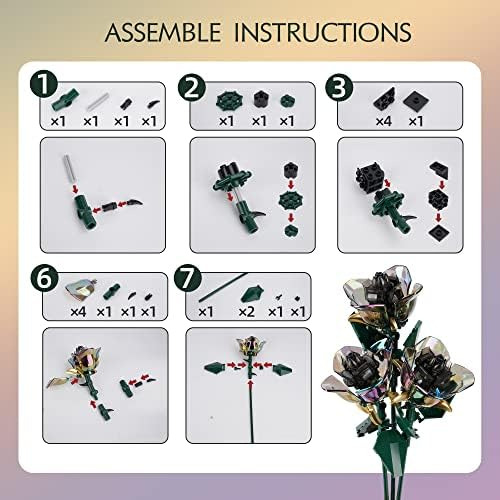 Kiyojin Juego De Construcción De Ramo De Flores De Rosas, Co