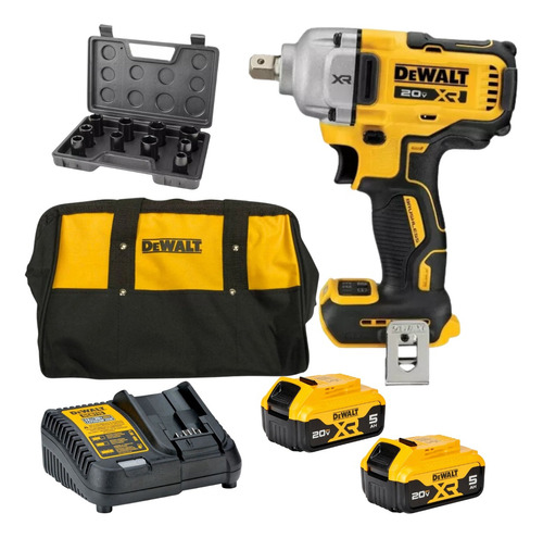 Chave De Impacto 2 Bateria 20v 5ah Dewalt 1/2 Dcf892 + Bolsa