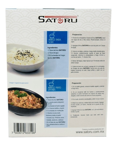 Arroz Japonés Grano Medio Para Preparar Sushi 700g