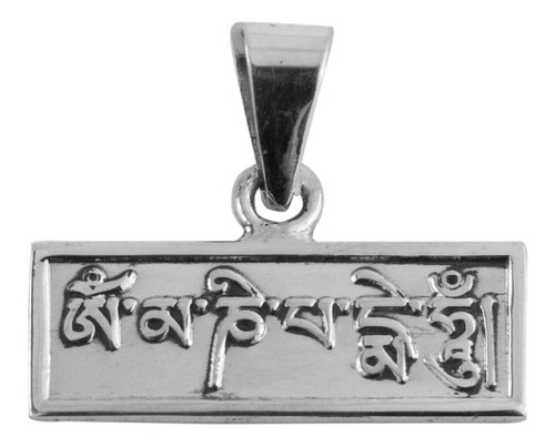 Dije De Plata Placa  Mantra Om Mani Padme Hum 