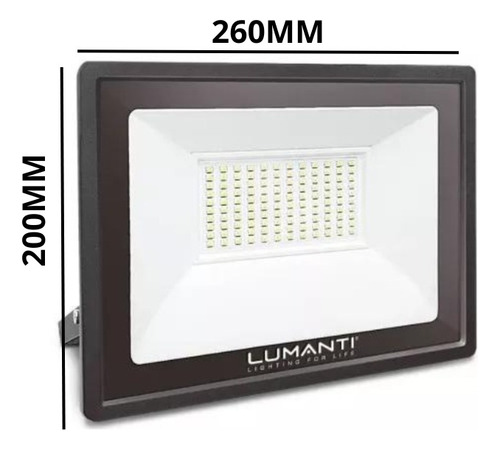 Refletor Led 300w 5500k Branco Frio Lumanti - Kit C/ 2 Unid.