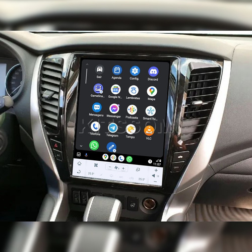 Multimídia Pajero Sport 2020 2021 2022 2023 2024 V2 Tesla 12