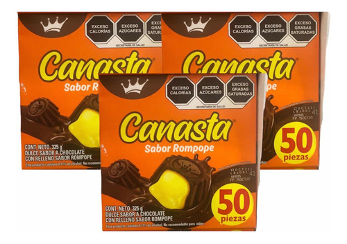 Chocolate Canasta Rellena Rompope La Corona 700 Pz 4.55 Kg
