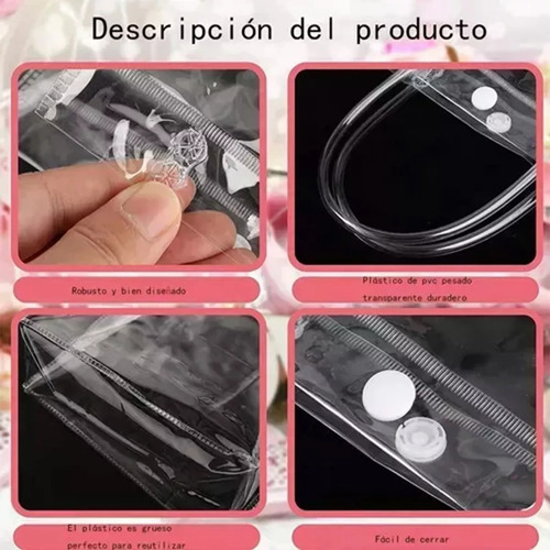Li 15 Sacolas De Presente Transparentes De Pvc Com Alças