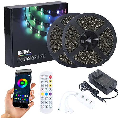 Kit De Tiras De Luces Led 65.6ft (20m) 5050 Smd Rgb Cin...