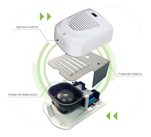Sirena Magnetodinamica Exterior Alonso Mp150 Alarma Flash 3