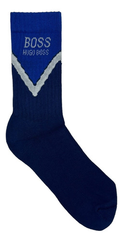 Calceta Hugo Boss Design Azul / Blanco Algodón Soft 1 Pack