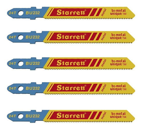 Kit 5 Lâminas Serra Tico Tico Bu232 Starrett